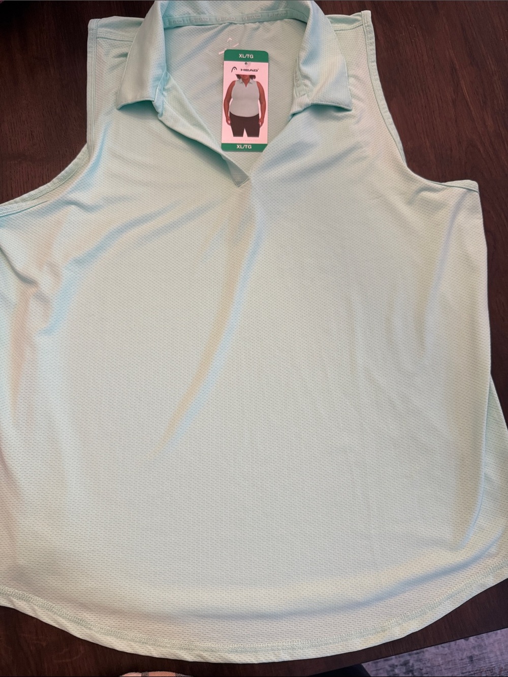 HEAD Sleeveless golf shirt in Mint Green